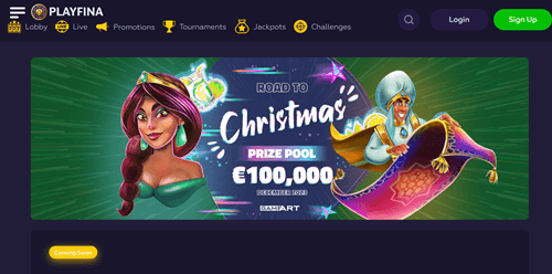 playfina casino road to christmas tournament 