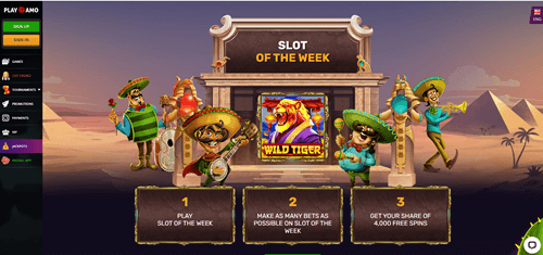 slot of the week at playamo casino