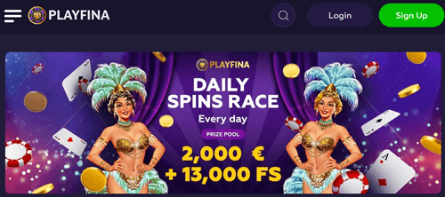 daily spins tournament playfina casino 