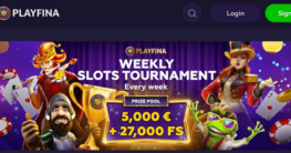 playfina casino weekly slots tournament