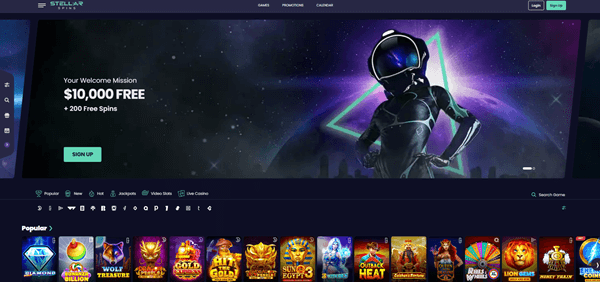 stellar spins casino website logo